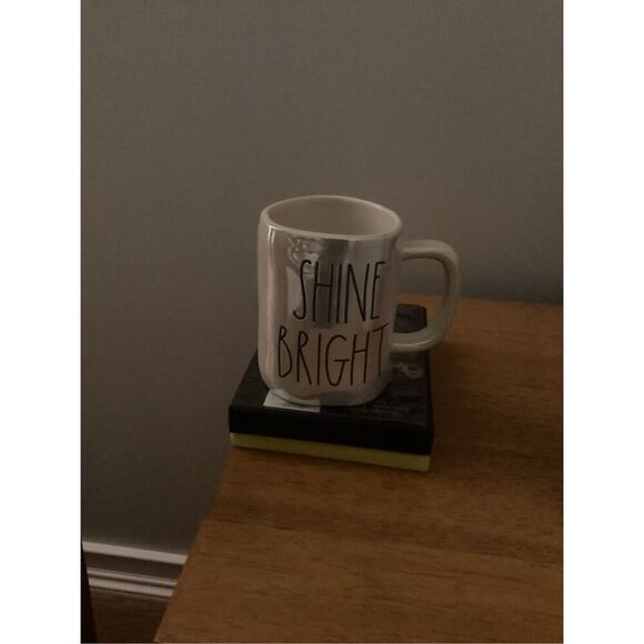 Rae Dunn Shine Bright Ceramic Mug Magenta NEW Iridescent - Picture 1 of 1